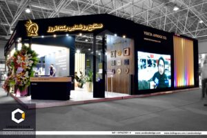 غرفه سازی و ساخت غرفه برای شرکت یکتا افروز در نمایشگاه برق