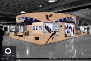 طراحی و غرفه سازی برای شرکت ایران ایر در نمایشگاه لجستیک مصلی